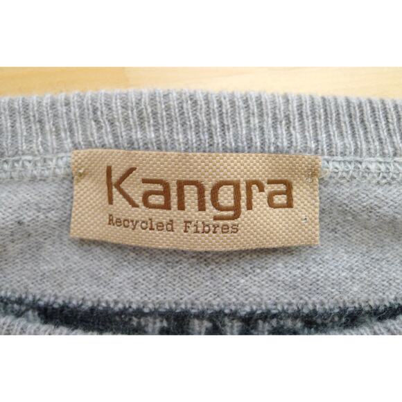 KANGRA Italy Recycled Cashmere Print Crewneck Sweater Farfetch YOOX 42 XS $518 - Picture 5 of 12